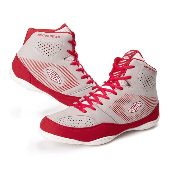 Fighting Series — Bone White / Red wrestling shoes