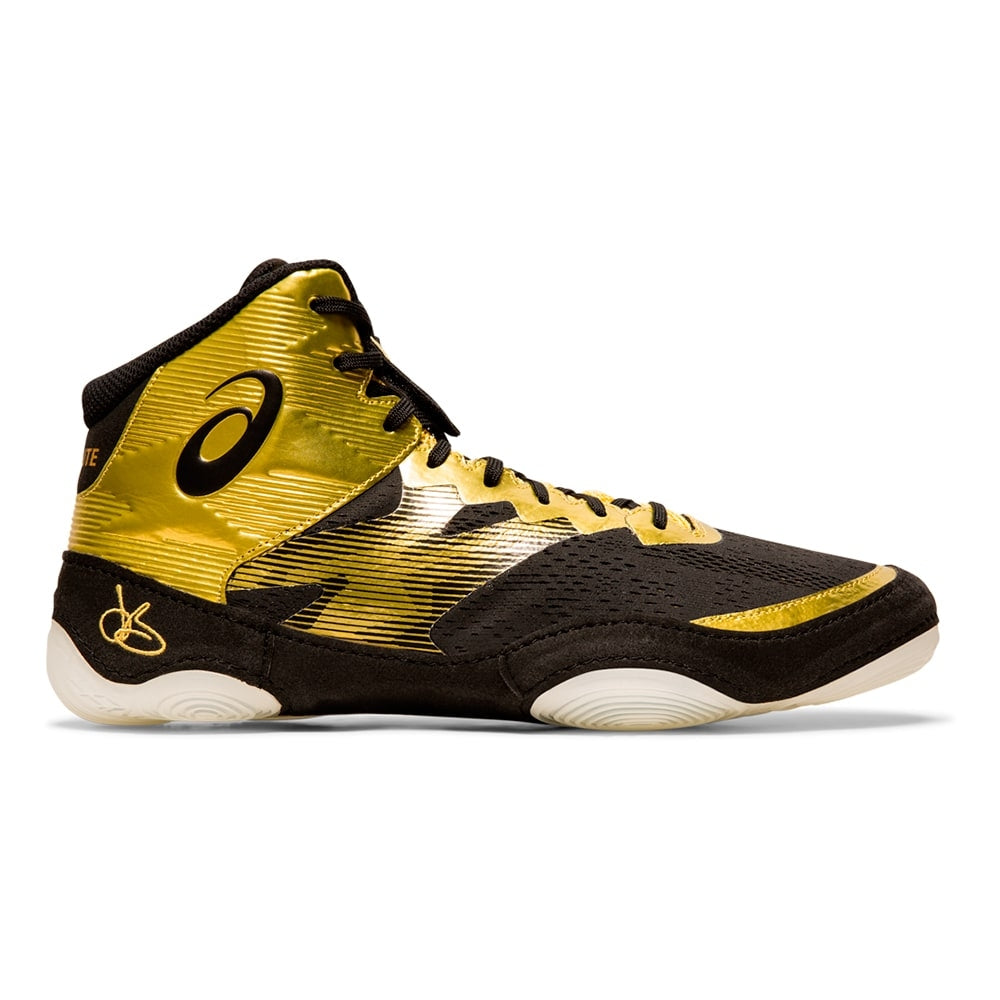 ASICS JB Elite IV — Gold/Black — Black / Champion Gold wrestling shoes