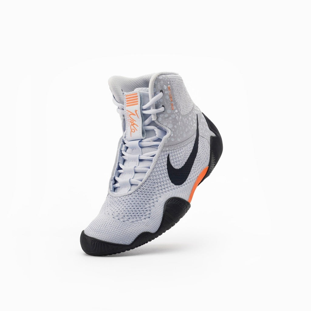 Nike Hypersweep LE — Wolf Grey — Wolf Grey / Total Orange wrestling shoes