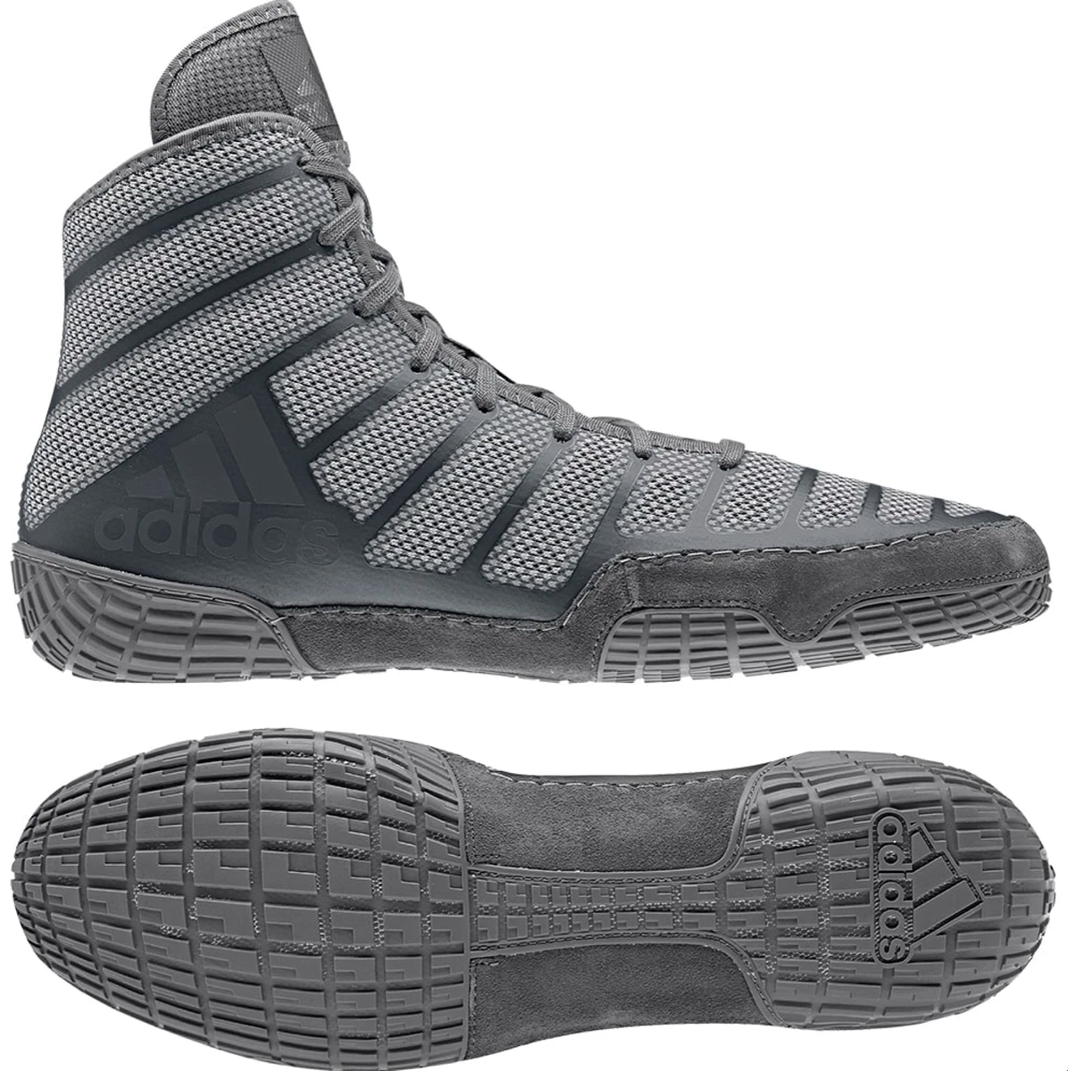 Adidas Varner — Triple Grey — Triple Grey Stealth wrestling shoes