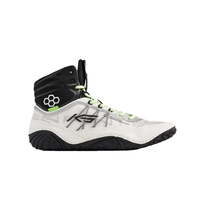 RUDIS Colossus — White/Volt Accent — Arctic White / Black / Volt wrestling shoes