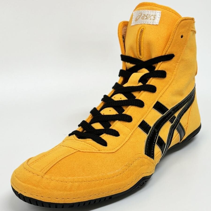 ASICS Dan Gable — Kill Bill Yellow — Kill Bill Yellow / Black Suede wrestling shoes