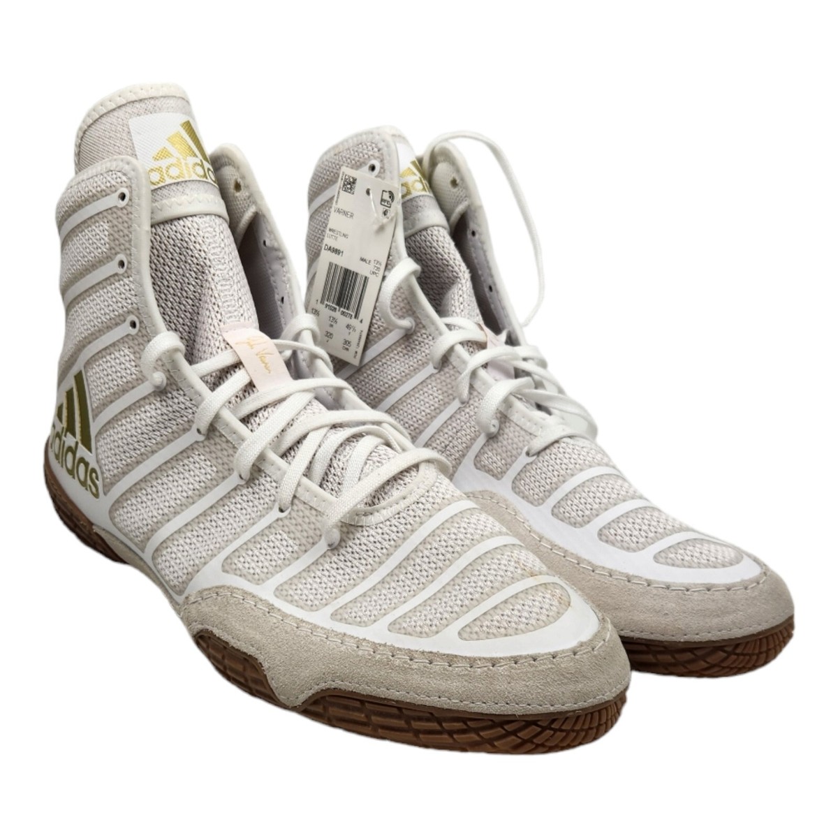 Adidas Varner — Cream/Gold — Cream White / Metallic Gold / Gum wrestling shoes